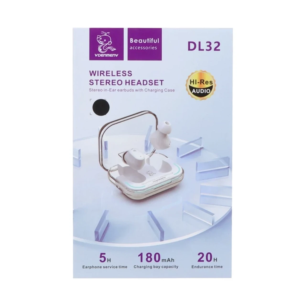 ایرفون بی سیم Denmen مدل DL32 - مشکی (کارکرده)